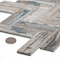 Apollo Tile Sample of Blue/Beige Herringbone 11"X12.6" Recycled Glass Mosaic Tile APLNNC9906BLEC35 Sample - alternate 1